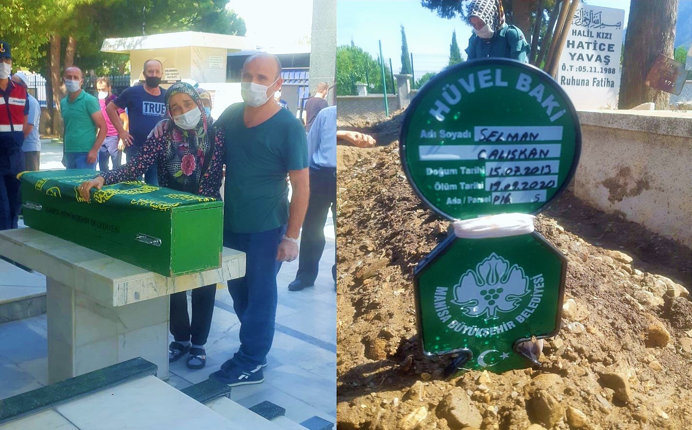 Tutuklu Baba ve anne Çalışkan’dan Selman’a son veda