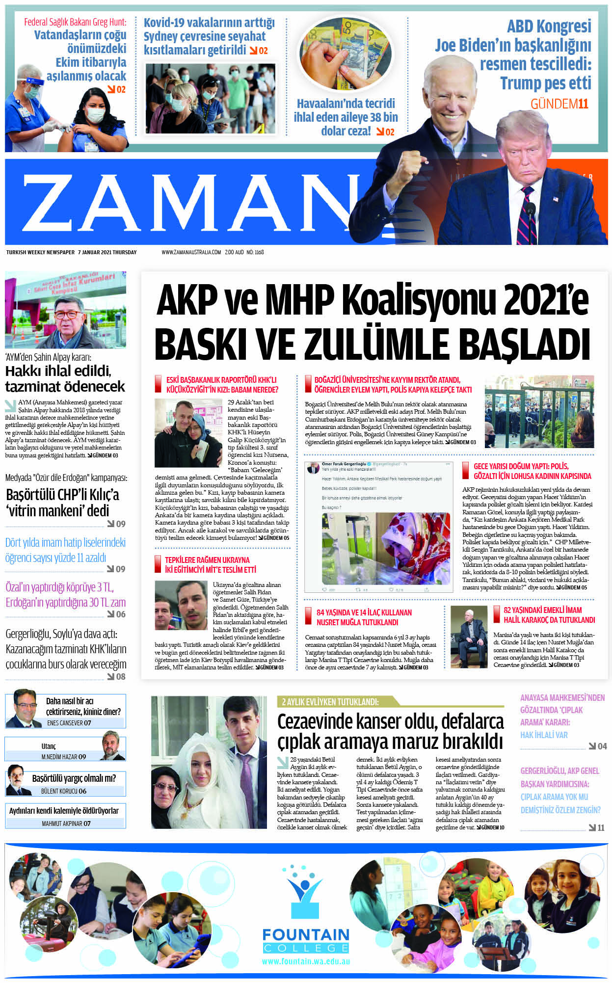 zaman avustralya e-gazete 07 ocak 2021 12