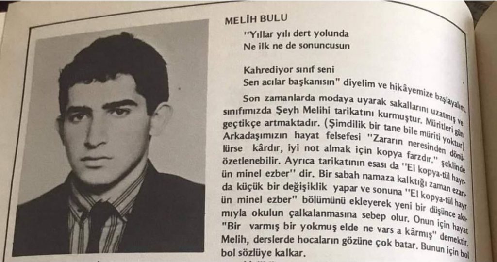 Melih Bulu’nun yıllığı ortaya çıktı: ‘Kopya farzdır’