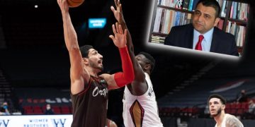 Enes Kanter double double gidiyor, galibiyeti tutsak Prof. Dr Sedat Laçiner’e adadı