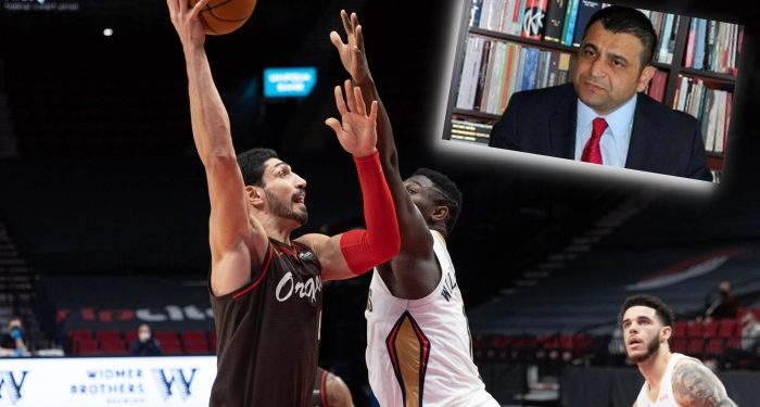 Enes Kanter double double gidiyor, galibiyeti tutsak Prof. Dr Sedat Laçiner’e adadı