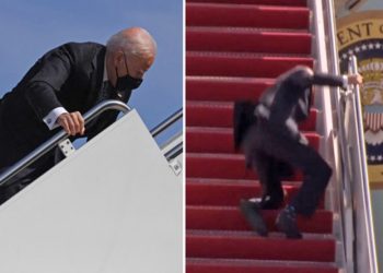 Biden, Air Force One uçağının merdivenlerinden düştü