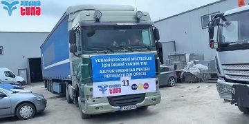 Kardeşlerini unutmadılar: Ramazan yardım tırları Yusanistan’a ulaştı