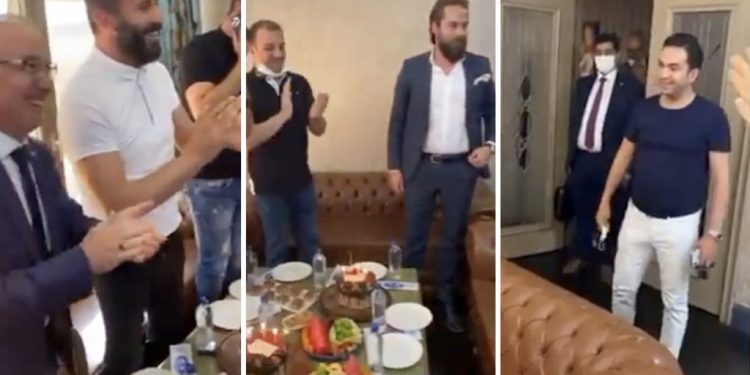 Mahkemesi Başkanı Hâkim Toklu, mahkemesinden önce patronun doğum günü partisinde