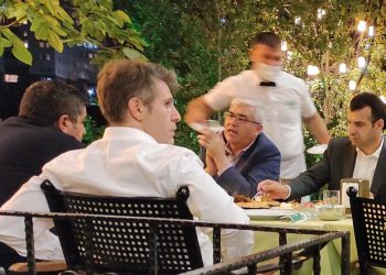 Yargıtay üyesi Tekman Savaş Nemli, Sezgin Baran Korkmaz’la yemekte