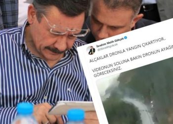 Emniyet yalanladı: Melim Gökçek’in ‘dronlarla yangın çıkartıyorlar’ dediği görüntüler, film sahnesiymiş