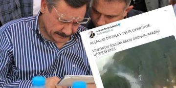 Emniyet yalanladı: Melim Gökçek’in ‘dronlarla yangın çıkartıyorlar’ dediği görüntüler, film sahnesiymiş