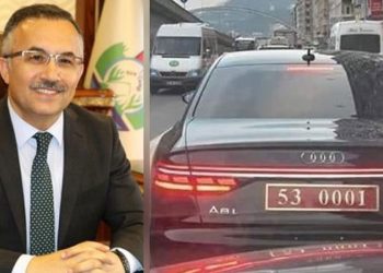 Rize Valisi’nin lüks arabası sosyal medyada gündem oldu