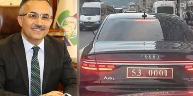Rize Valisi’nin lüks arabası sosyal medyada gündem oldu