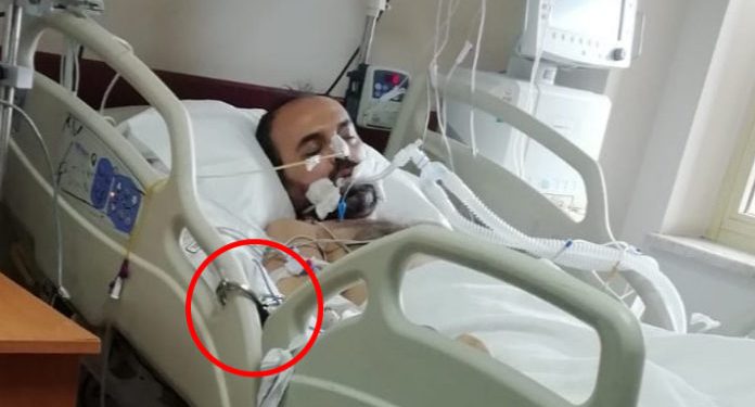 Skandalın ortaya çıktı: Entübe edilen KHK’lı polise 35 gün boyunca kelepçe