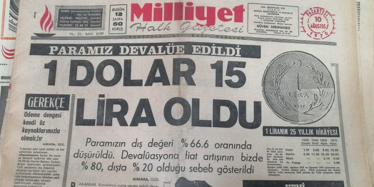 1970 yılında atılan manşet, AKP döneminde gerçekleşti: 1 dolar 15 lira oldu
