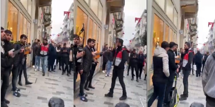 AKP rejimi sokak müziğine de yasak getirdi: İstiklal Caddesi’nde Kürtçe müziğe polisten sözlü ve fiziki şiddet