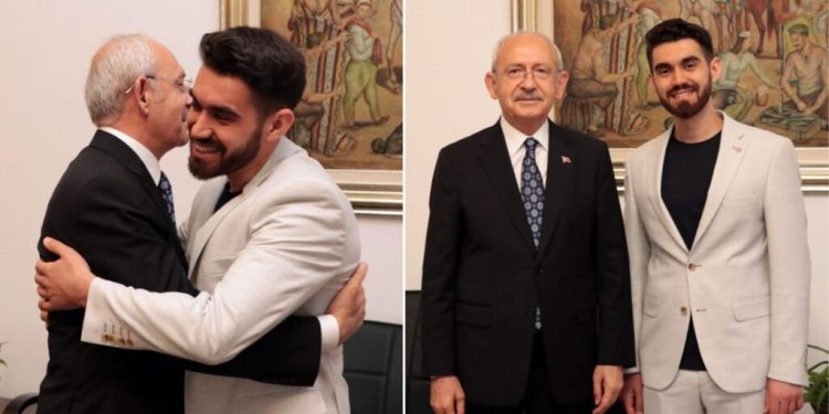 CHP lideri Kılıçdaroğlu, tahliye olan askeri öğrenci Furkan Çetinkaya’yla görüştü