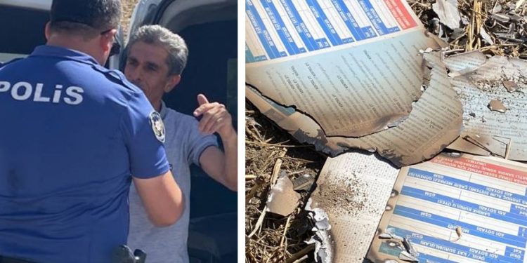 Seçim evraklarını yakarken polise yakalandı: AKP İl Başkanı’nı aradı
