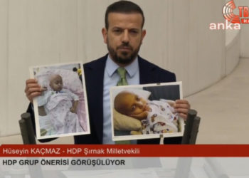HDP Milletvekili Hüseyin Kaçmaz: Şu iki fotoğrafı size göstermek istiyorum; vicdanınıza sesleniyorum yok mu?
