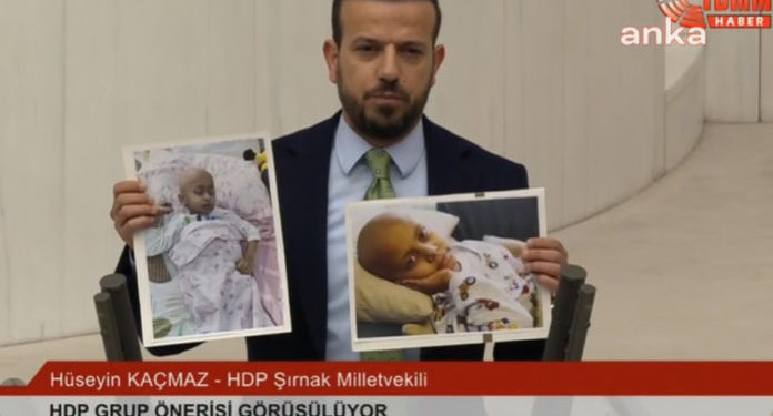HDP Milletvekili Hüseyin Kaçmaz: Şu iki fotoğrafı size göstermek istiyorum; vicdanınıza sesleniyorum yok mu?