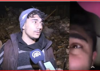 Enkaz altından yardım isteyen genç kurtarıldı