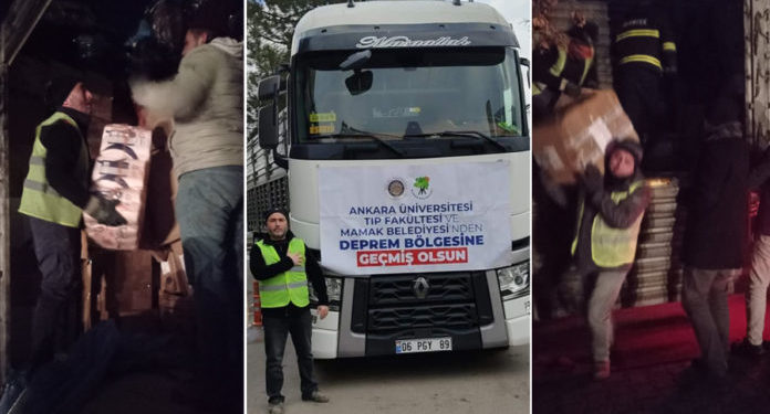 KHK’lı imam ‘672’li yazılı TIR’la depremzedelere yardım götürdü