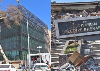 Çevresi yerle bir olurken, AB mevzuatlı binanın camları dahi kırılmadı